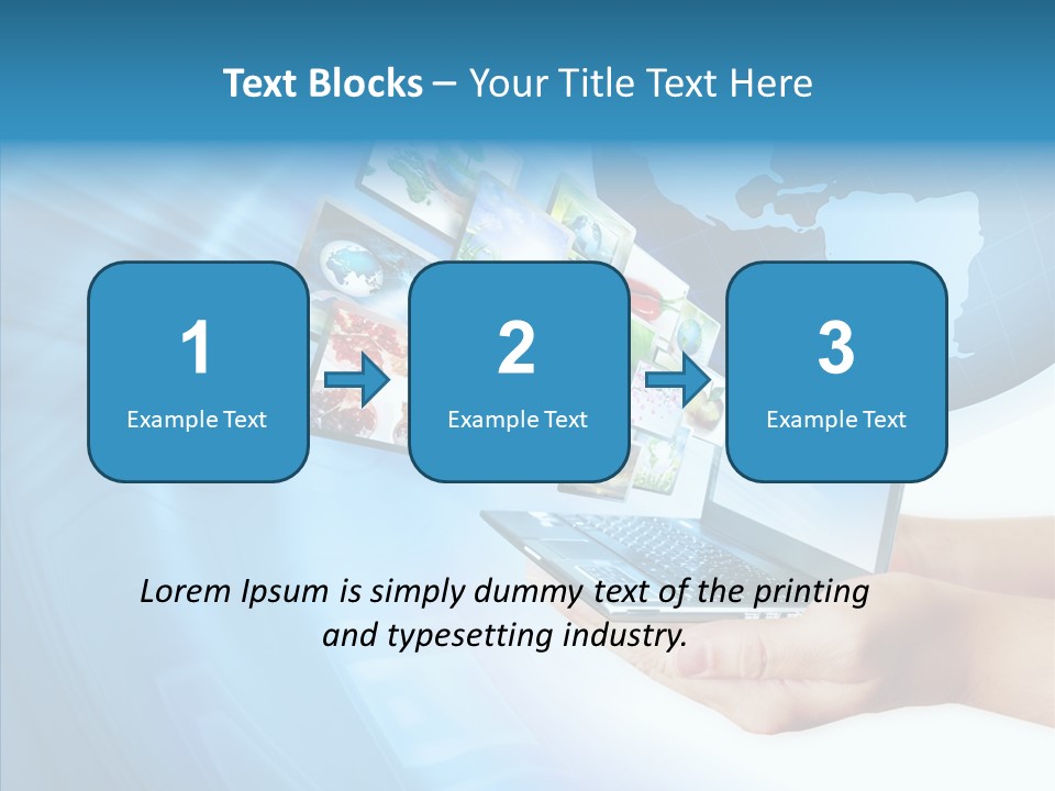 Notebook In Hand Media Broadcasting PowerPoint Template