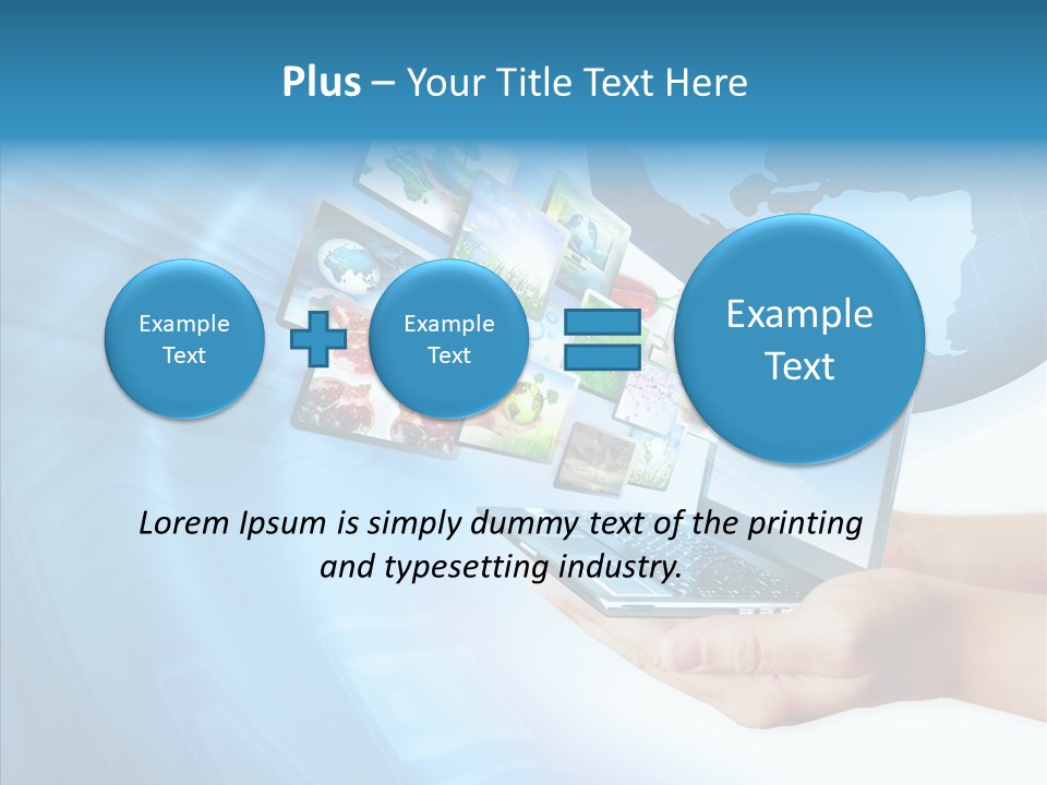 Notebook In Hand Media Broadcasting PowerPoint Template