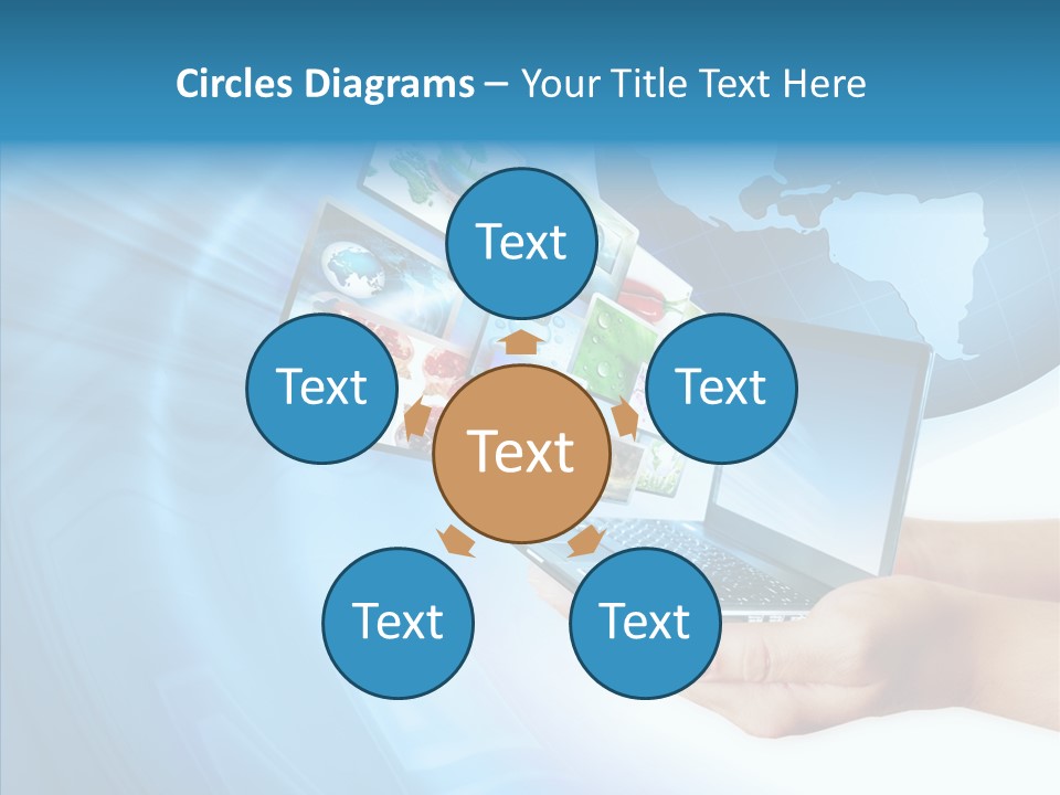 Notebook In Hand Media Broadcasting PowerPoint Template