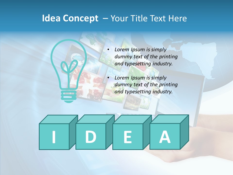 Notebook In Hand Media Broadcasting PowerPoint Template