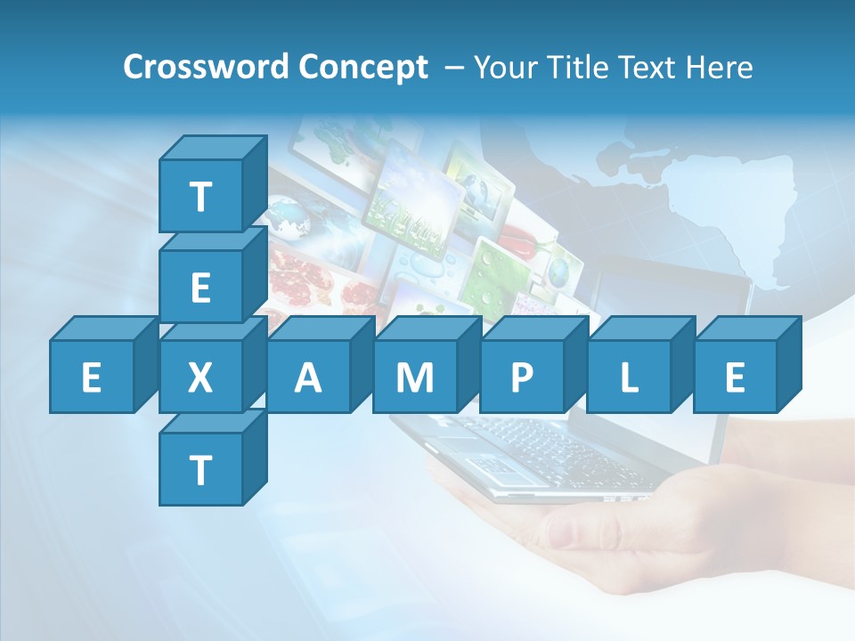 Notebook In Hand Media Broadcasting PowerPoint Template