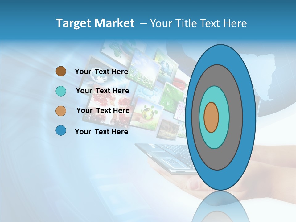 Notebook In Hand Media Broadcasting PowerPoint Template