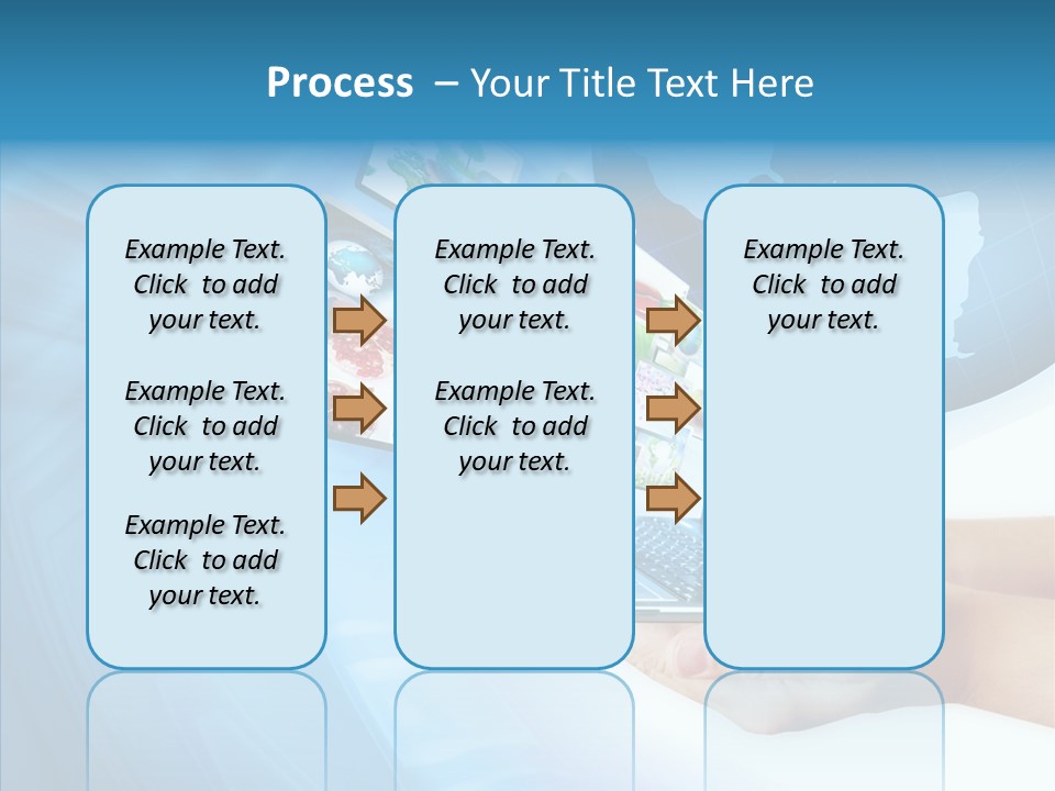 Notebook In Hand Media Broadcasting PowerPoint Template