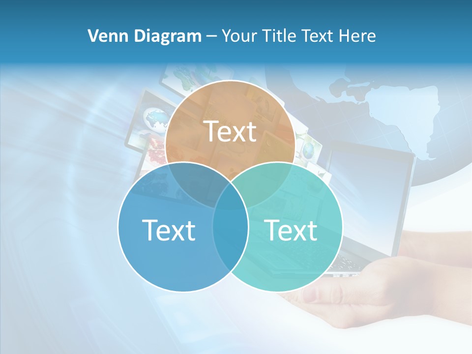 Notebook In Hand Media Broadcasting PowerPoint Template