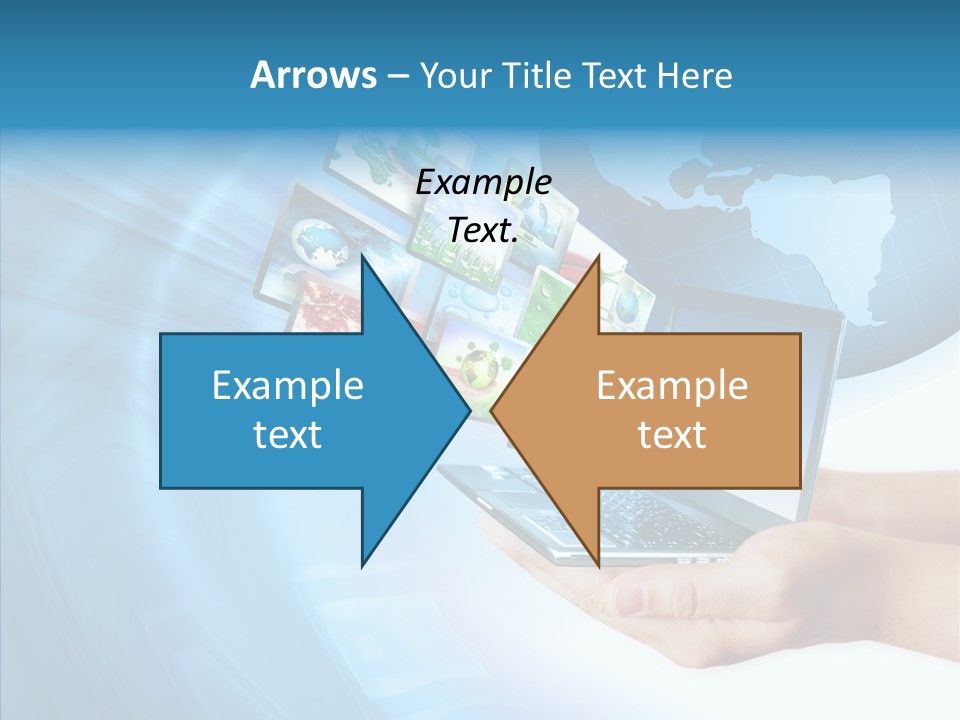 Notebook In Hand Media Broadcasting PowerPoint Template