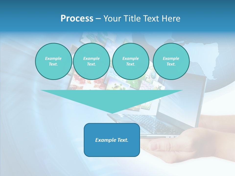 Notebook In Hand Media Broadcasting PowerPoint Template