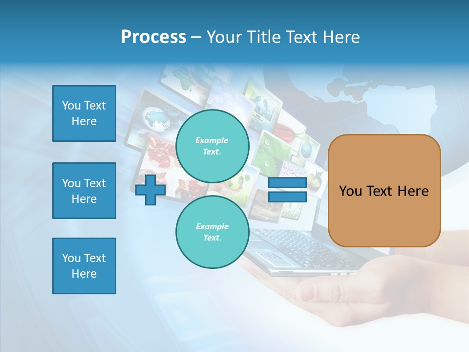 Notebook In Hand Media Broadcasting PowerPoint Template