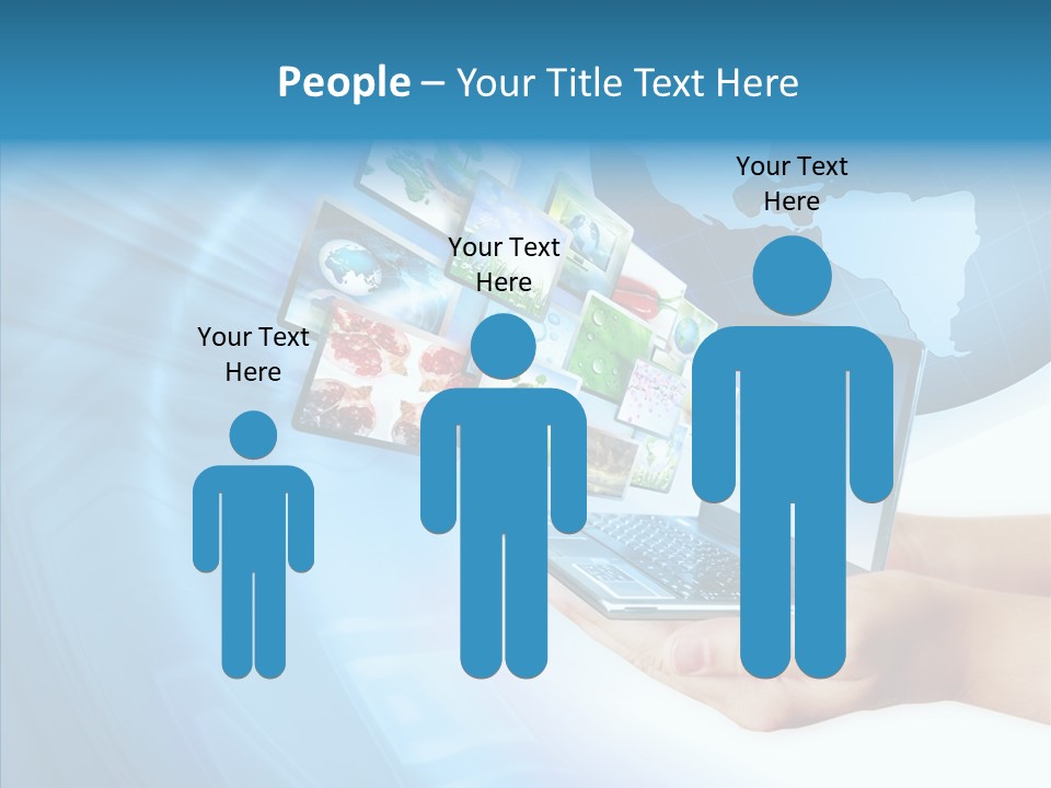 Notebook In Hand Media Broadcasting PowerPoint Template