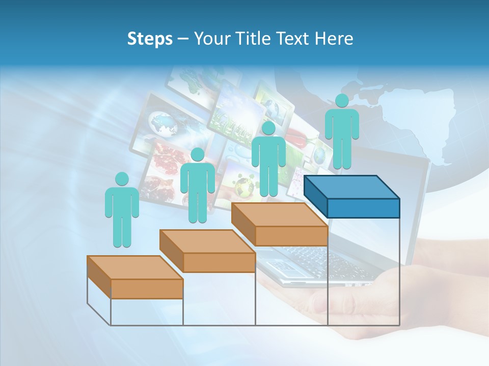 Notebook In Hand Media Broadcasting PowerPoint Template