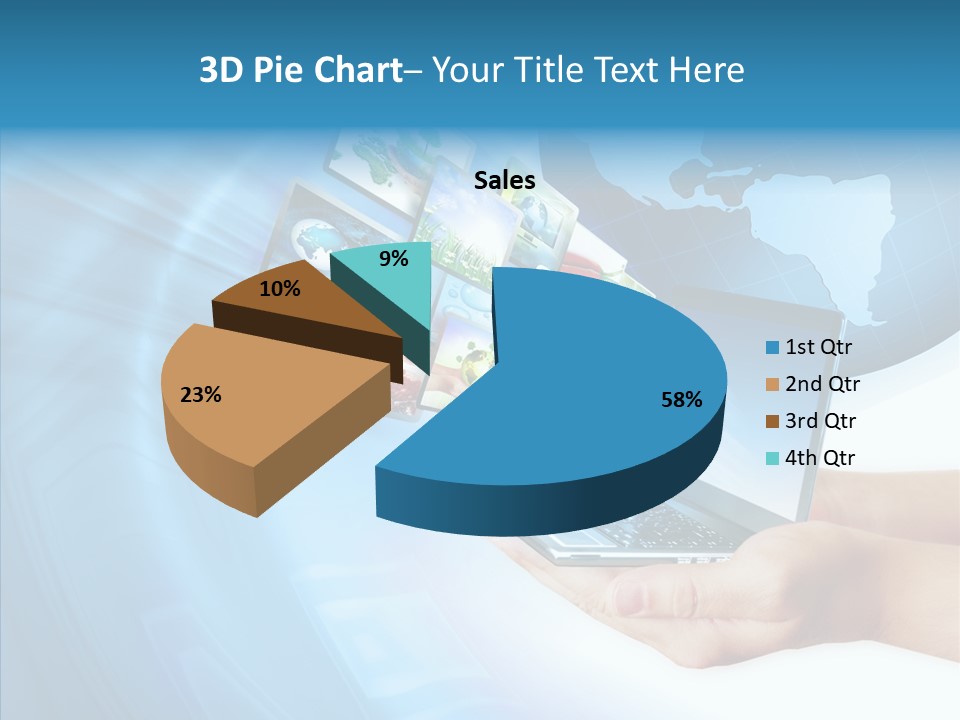 Notebook In Hand Media Broadcasting PowerPoint Template