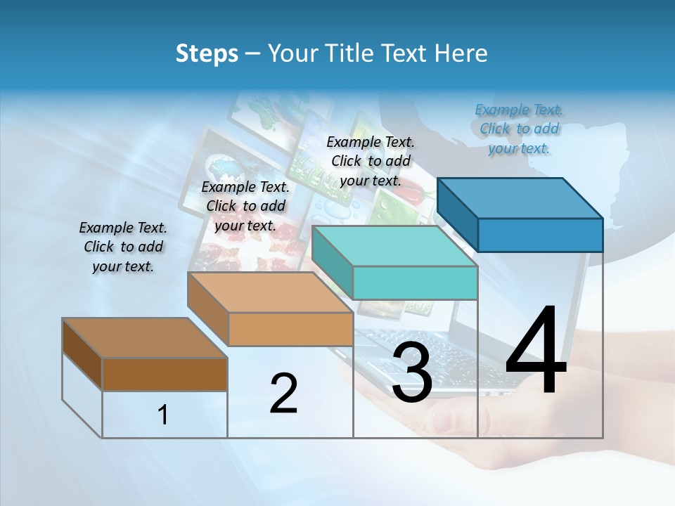 Notebook In Hand Media Broadcasting PowerPoint Template
