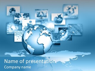 Work Info Globe PowerPoint Template