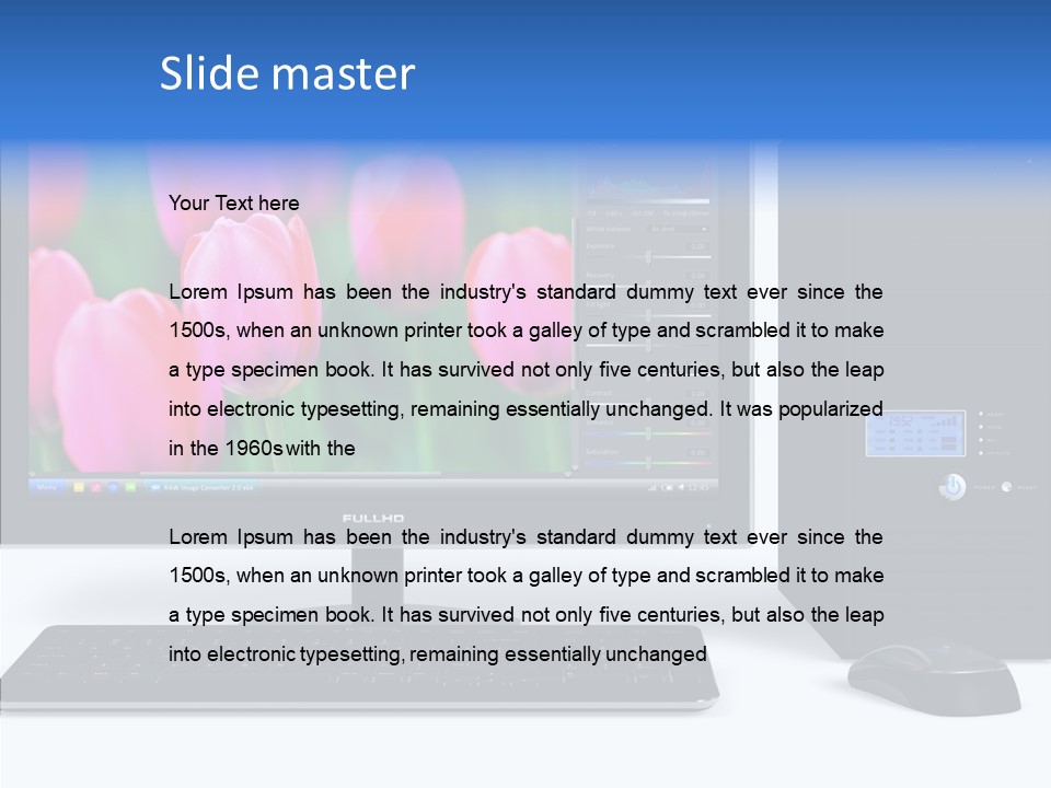 Lcd Widescreen Business PowerPoint Template