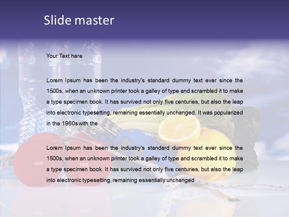 Tape Red Weight PowerPoint Template