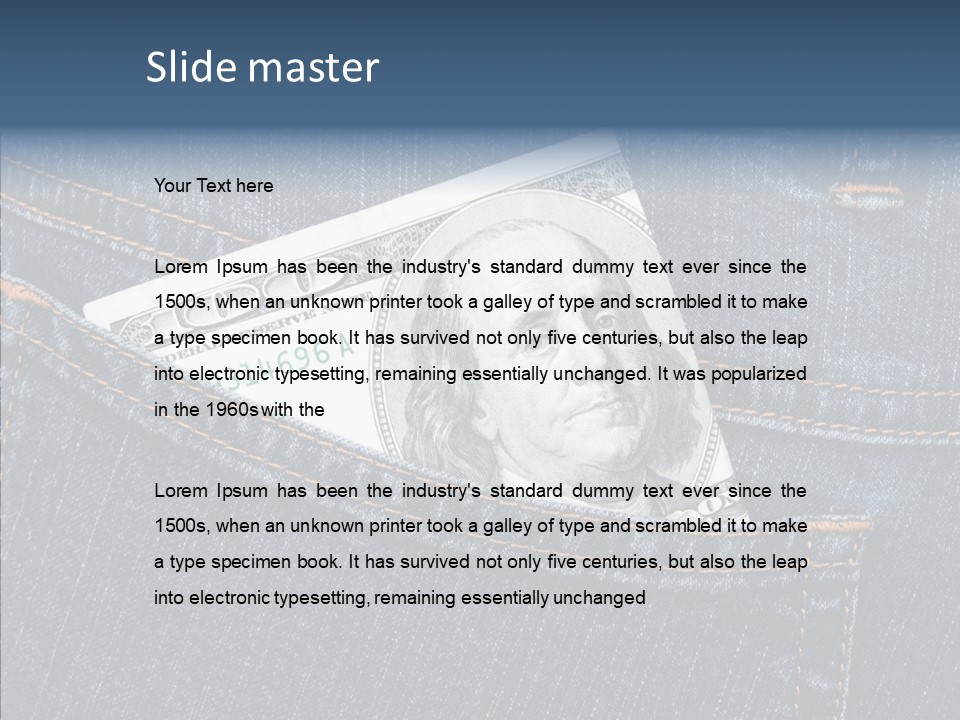 Handsome Economic Bills PowerPoint Template