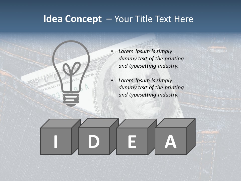 Handsome Economic Bills PowerPoint Template