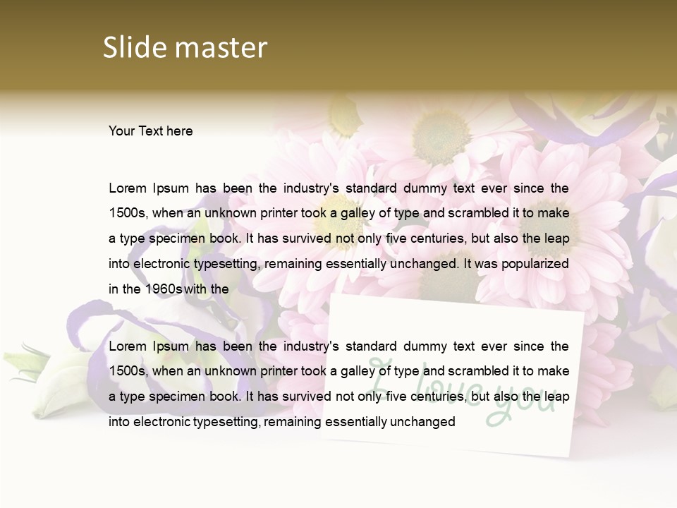 Flower Spring Chrysanthemums PowerPoint Template