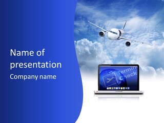 Soleil Billets D'avion Tourisme PowerPoint Template