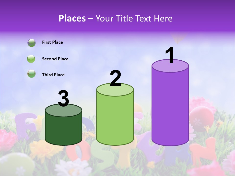 Farben Ostereier F Himmel PowerPoint Template