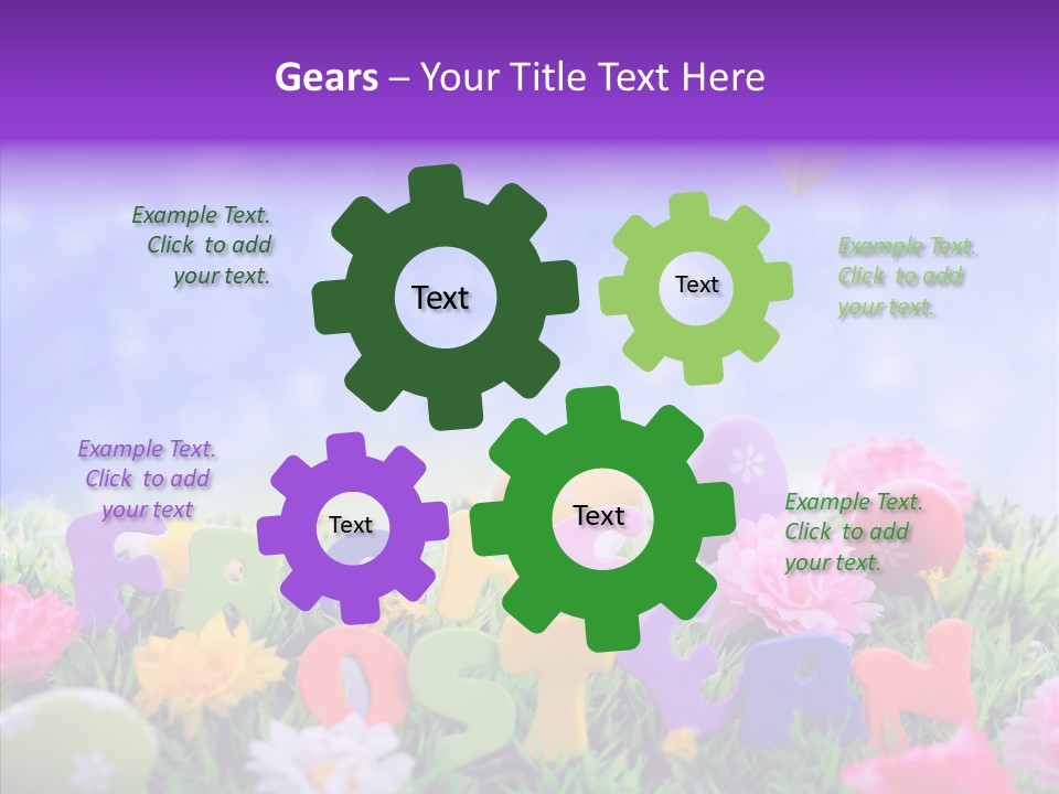 Farben Ostereier F Himmel PowerPoint Template