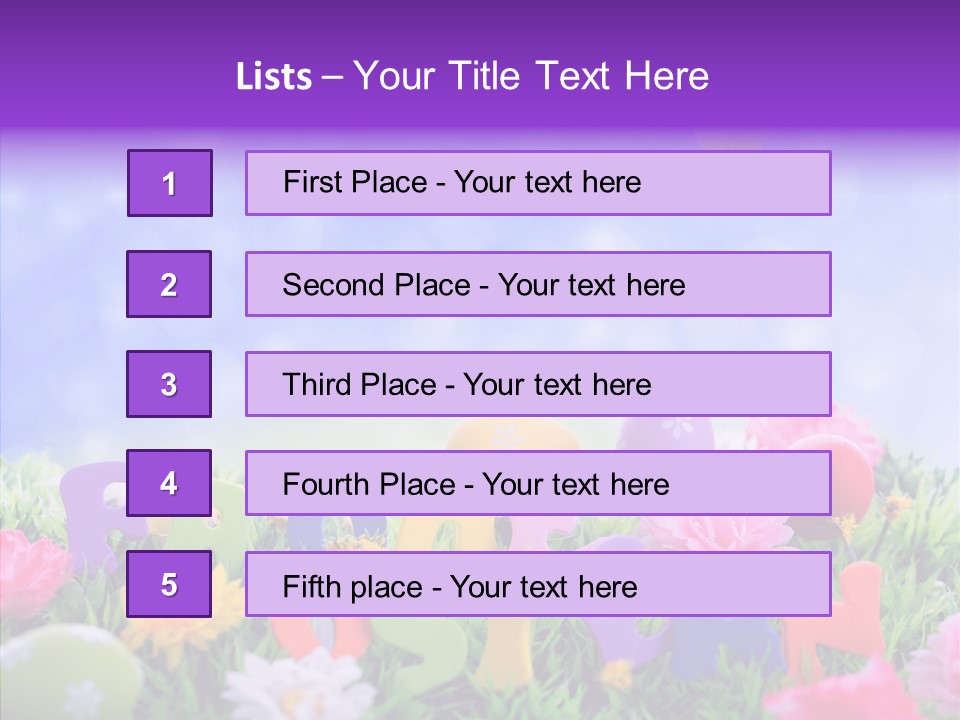 Farben Ostereier F Himmel PowerPoint Template