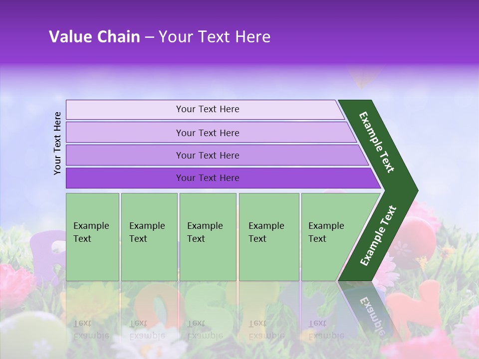 Farben Ostereier F Himmel PowerPoint Template