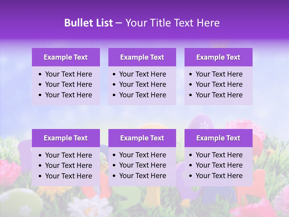 Farben Ostereier F Himmel PowerPoint Template