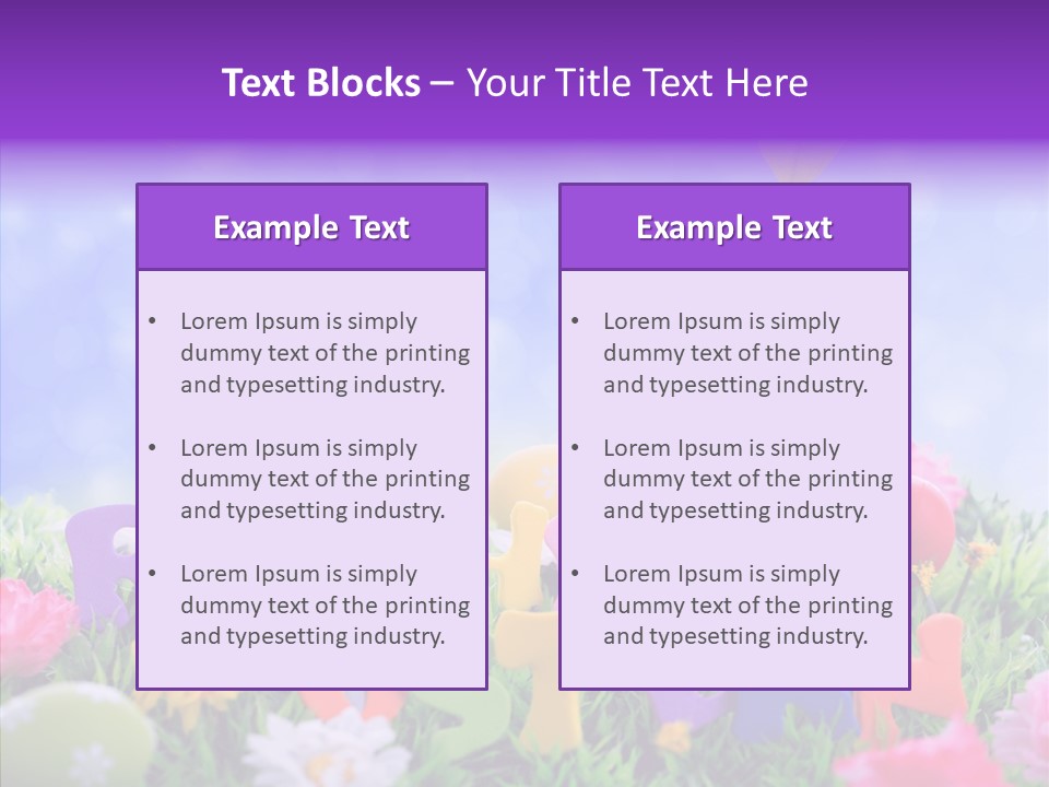 Farben Ostereier F Himmel PowerPoint Template