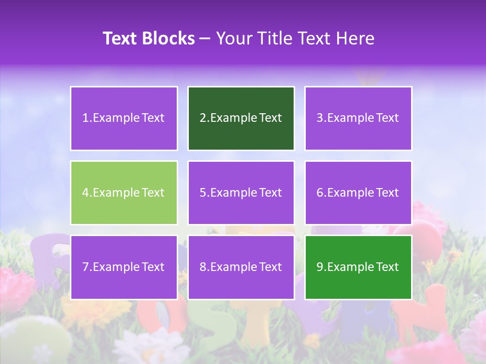 Farben Ostereier F Himmel PowerPoint Template