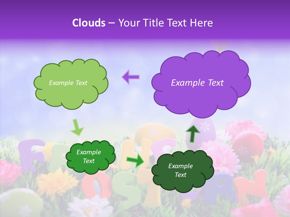 Farben Ostereier F Himmel PowerPoint Template