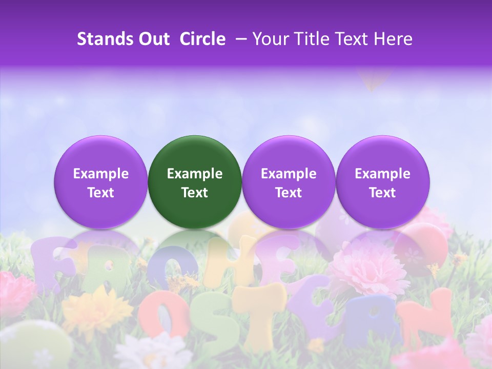 Farben Ostereier F Himmel PowerPoint Template