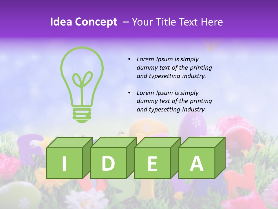 Farben Ostereier F Himmel PowerPoint Template