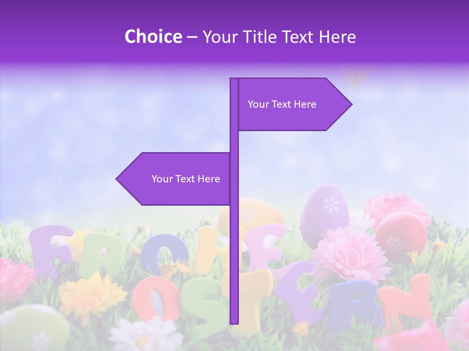Farben Ostereier F Himmel PowerPoint Template