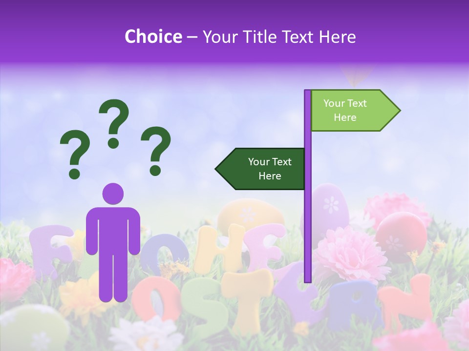 Farben Ostereier F Himmel PowerPoint Template