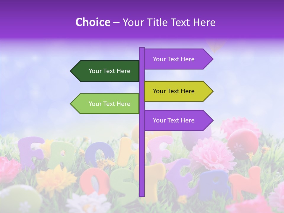 Farben Ostereier F Himmel PowerPoint Template