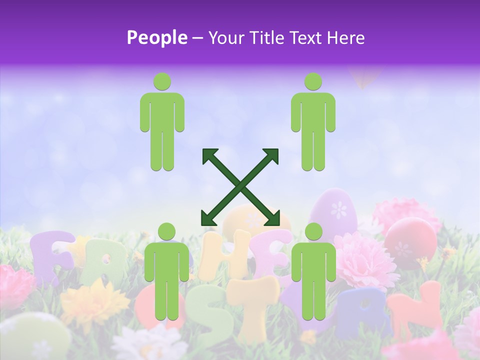 Farben Ostereier F Himmel PowerPoint Template