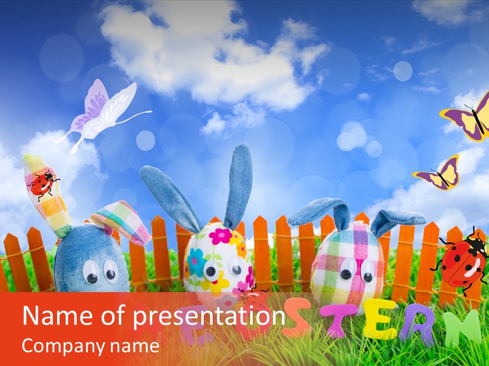 Osterhase Eier Easter PowerPoint Template