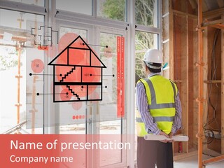 Red Indoors Architect PowerPoint Template