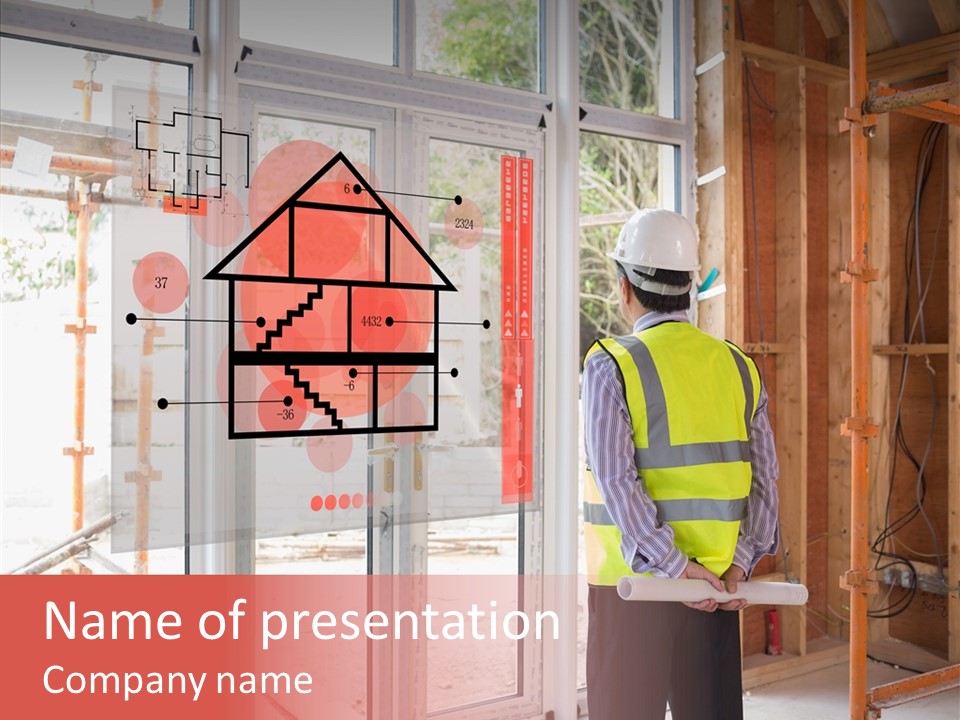 Red Indoors Architect PowerPoint Template