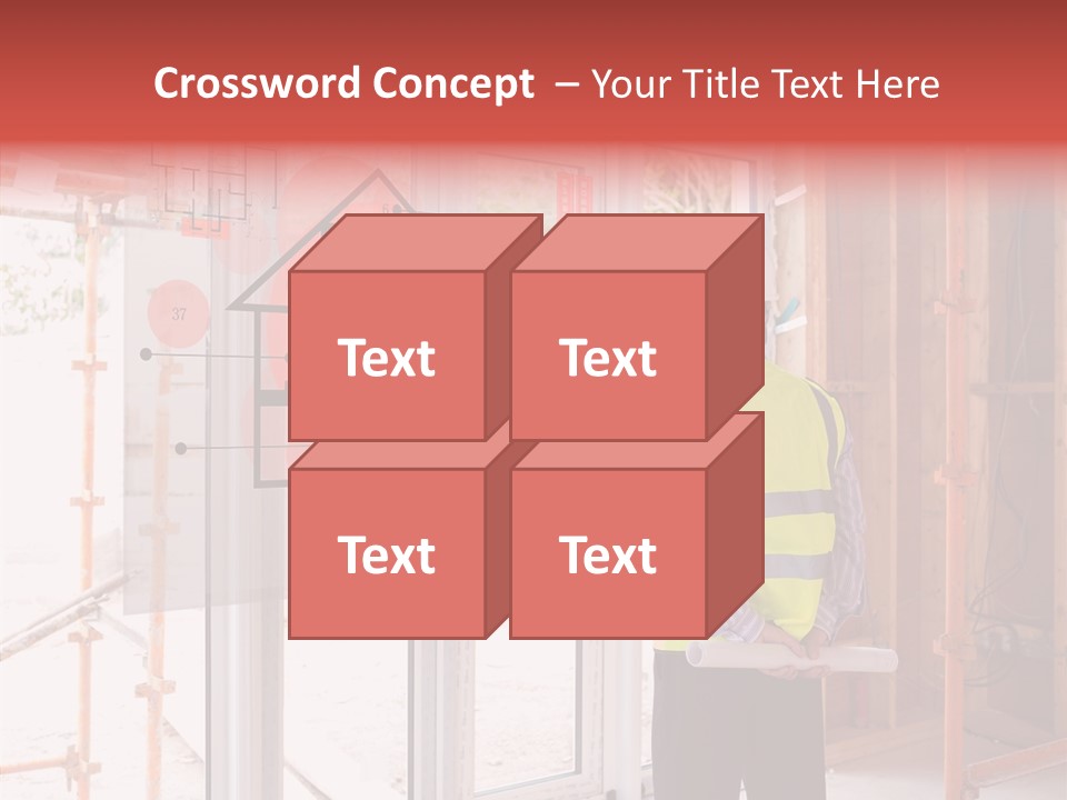 Red Indoors Architect PowerPoint Template