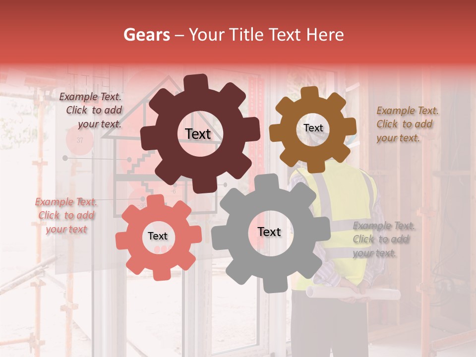 Red Indoors Architect PowerPoint Template