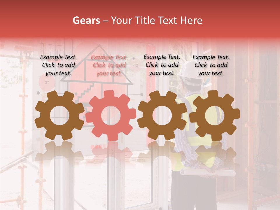 Red Indoors Architect PowerPoint Template