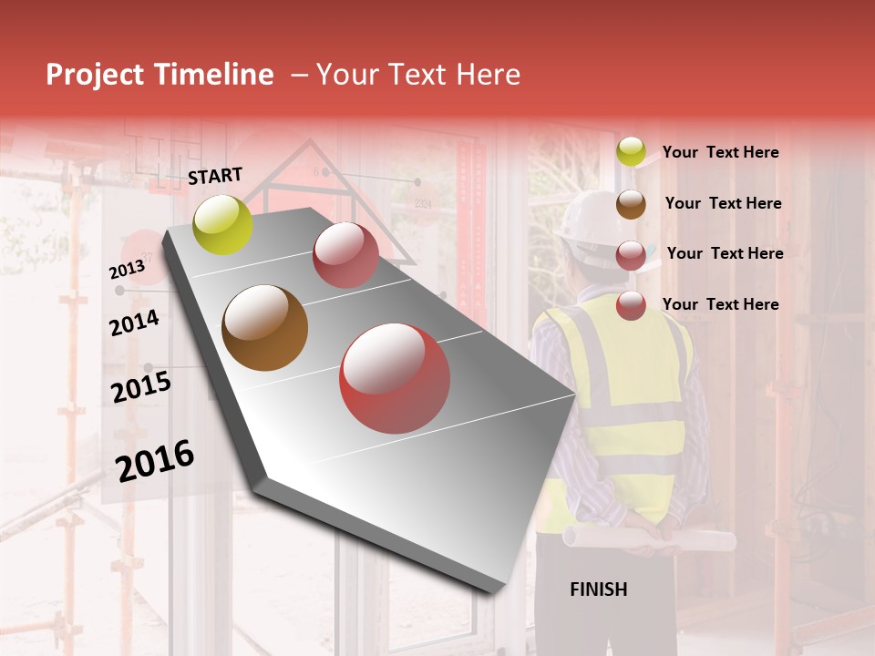 Red Indoors Architect PowerPoint Template