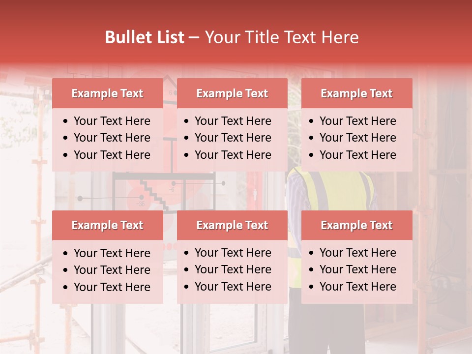 Red Indoors Architect PowerPoint Template
