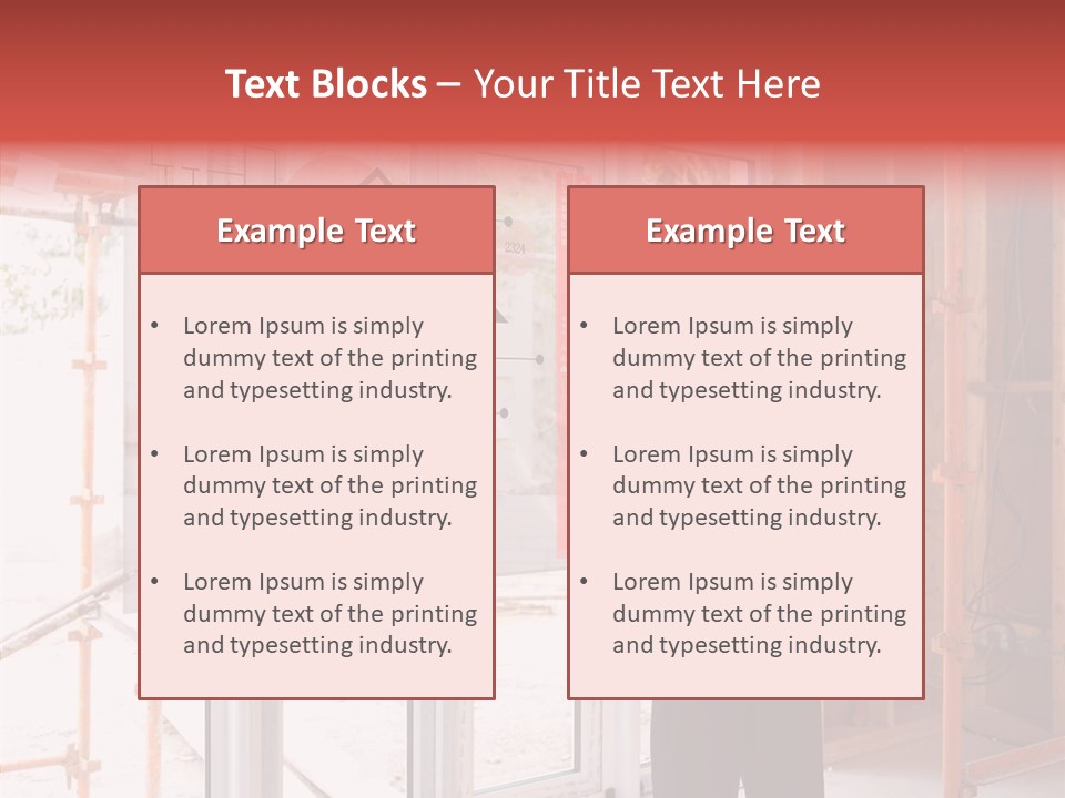 Red Indoors Architect PowerPoint Template