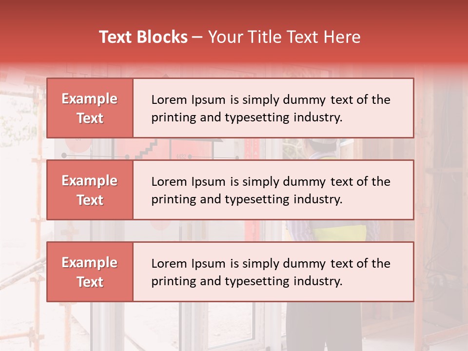 Red Indoors Architect PowerPoint Template