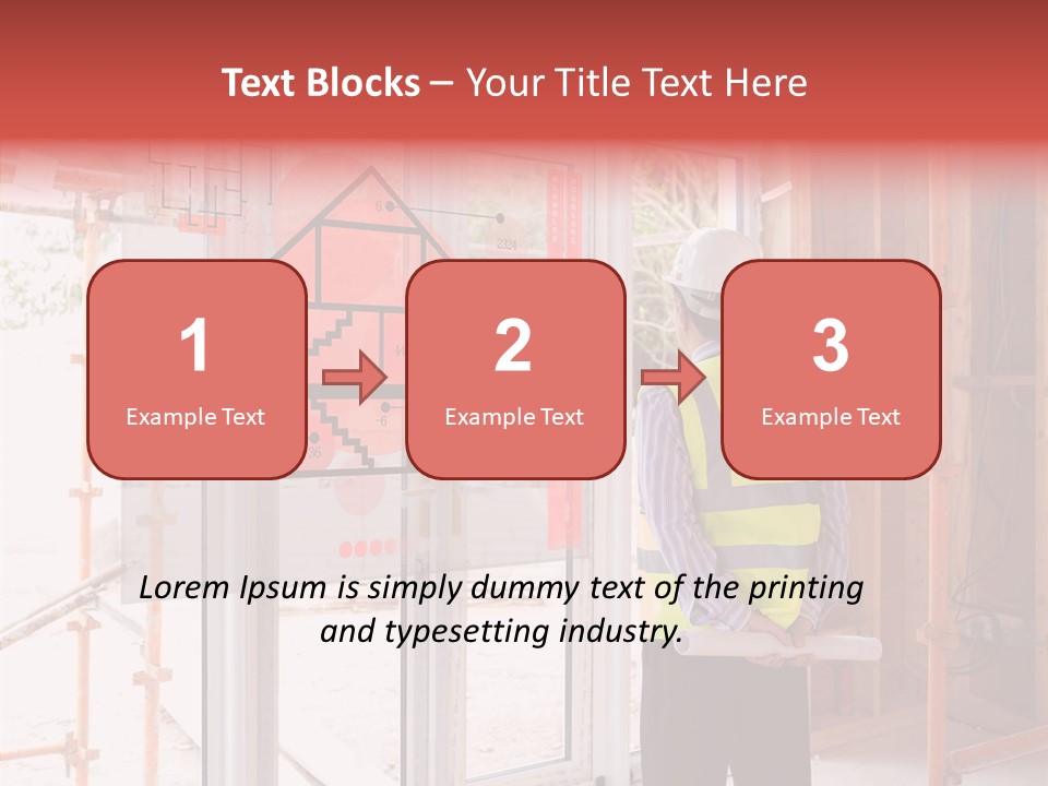 Red Indoors Architect PowerPoint Template