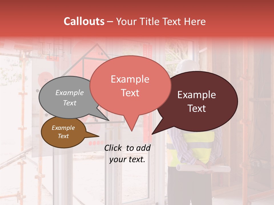 Red Indoors Architect PowerPoint Template