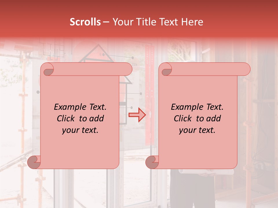 Red Indoors Architect PowerPoint Template