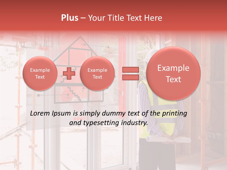 Red Indoors Architect PowerPoint Template